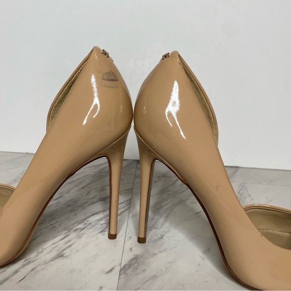Sam Edelman Delores Tan Patent Pointy Toe Heel Pump 8M - Picture 10 of 16